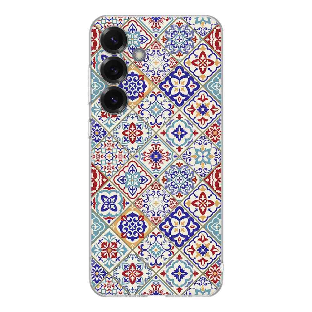 TPU Hoesje Samsung Galaxy S25 Tiles Color backcover tegelpatroon