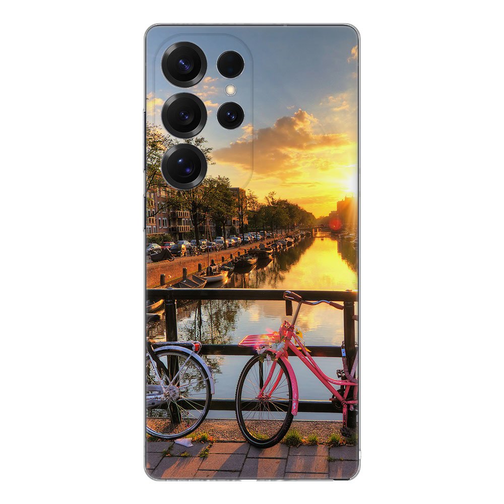 TPU Hoesje Samsung Galaxy S25 Ultra Amsterdamse Grachten Backcover design Amsterdamse Grachten aanzicht