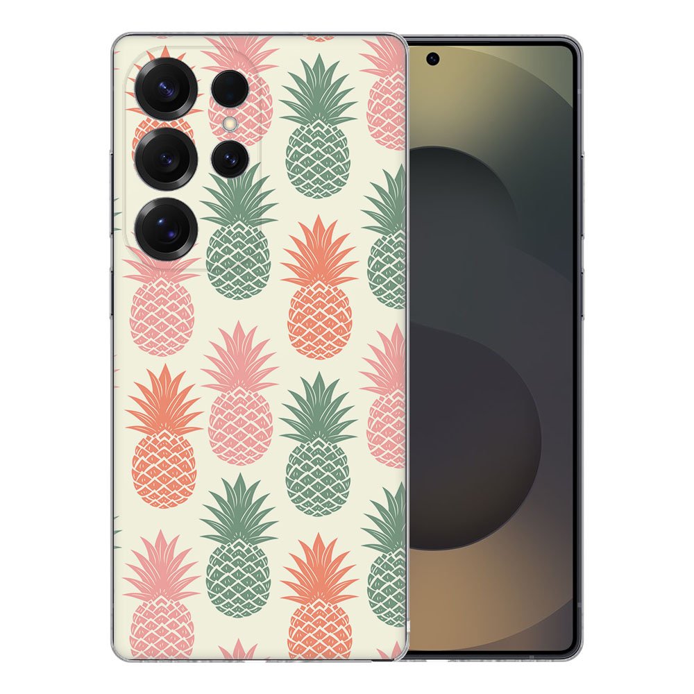 Samsung Galaxy S25 Ultra TPU Hoesje Ananas achterzijde