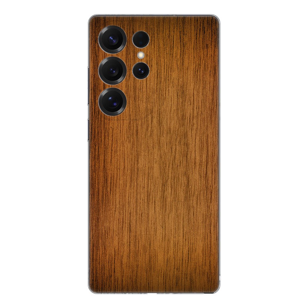 TPU Hoesje Samsung Galaxy S25 Ultra Donker Hout Backcover houten achterkant