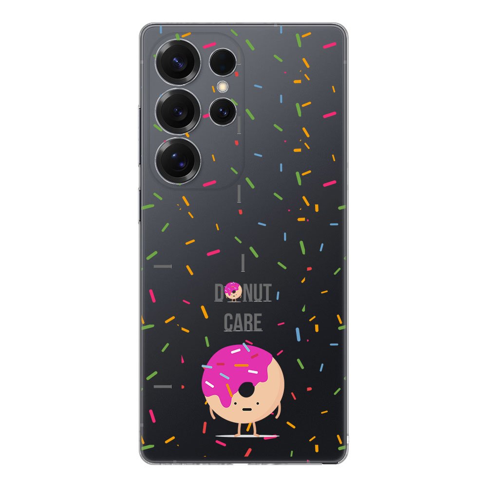 Samsung Galaxy S25 Ultra TPU Hoesje Donut Roze Backcover achterzijde