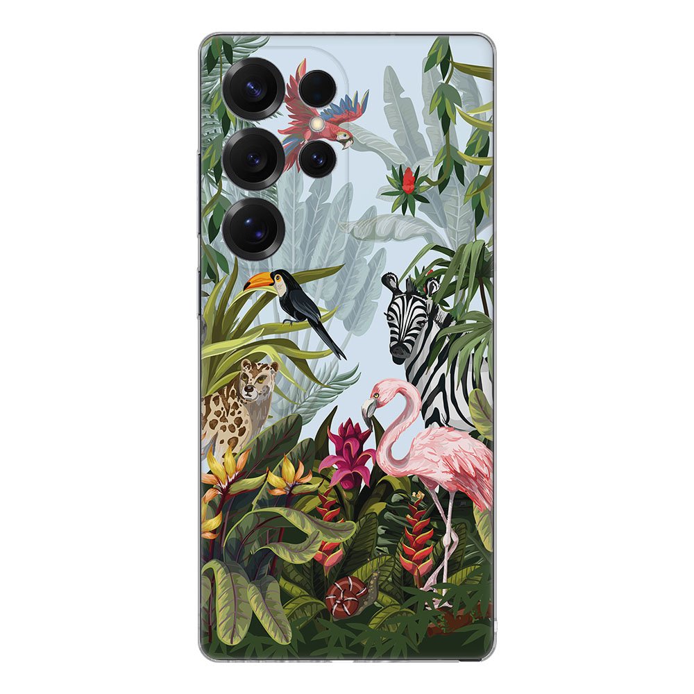 Samsung Galaxy S25 Ultra TPU Hoesje Jungle achterkant