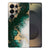 Samsung Galaxy S25 Ultra TPU Hoesje Marmer Groen Backcover achteraanzicht