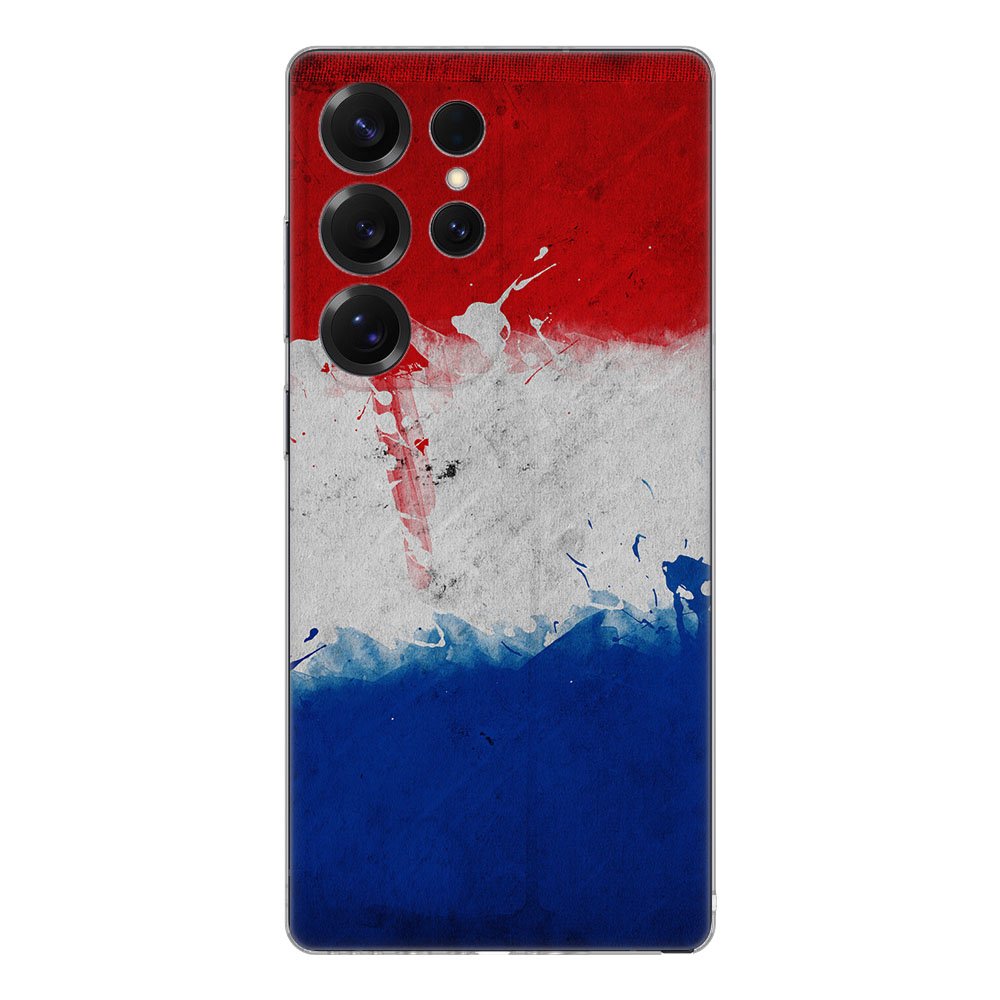 Samsung Galaxy S25 Ultra TPU Hoesje Nederlandse vlag achterzijde