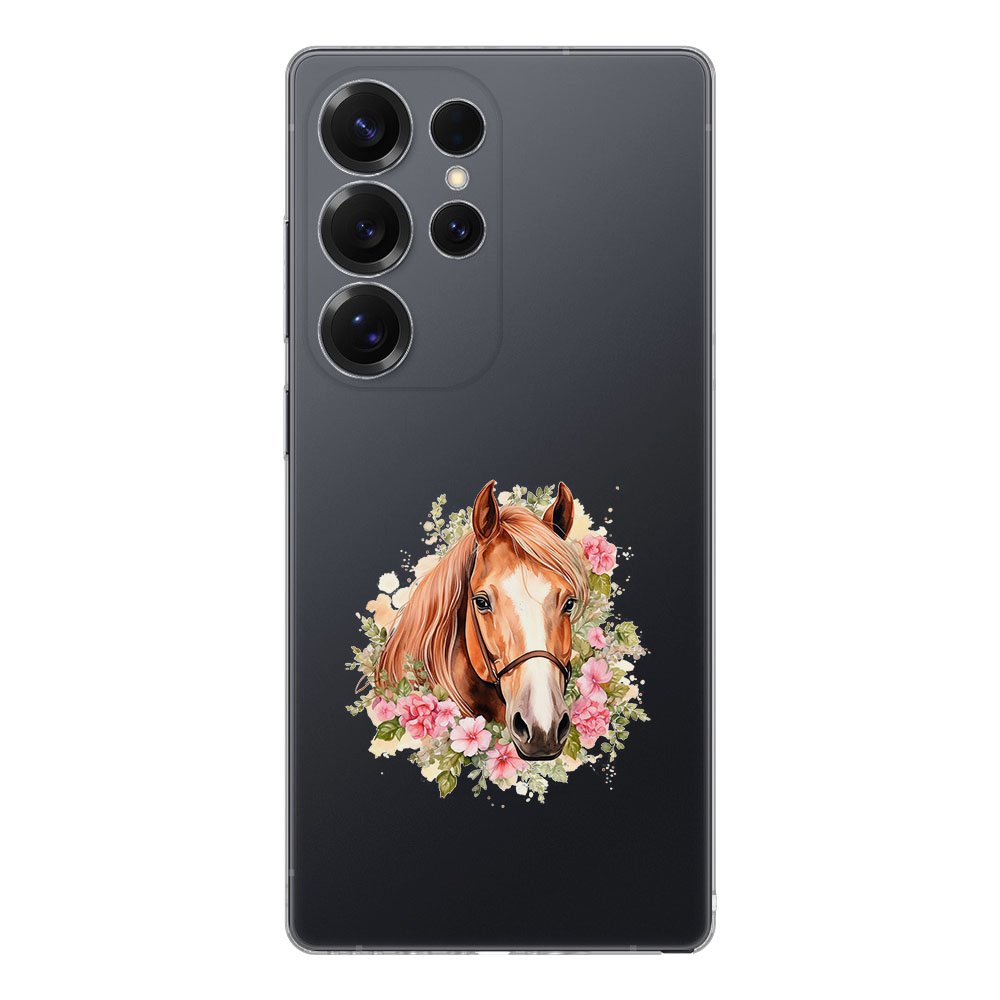 Samsung Galaxy S25 Ultra TPU Hoesje Paard Backcover achteraanzicht