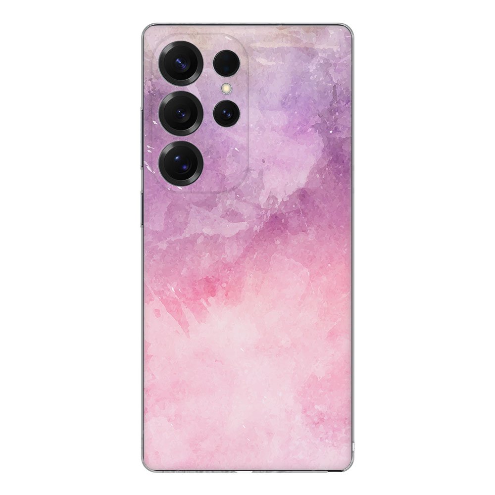 Samsung Galaxy S25 Ultra TPU Hoesje Pink Purple Paint achterkant