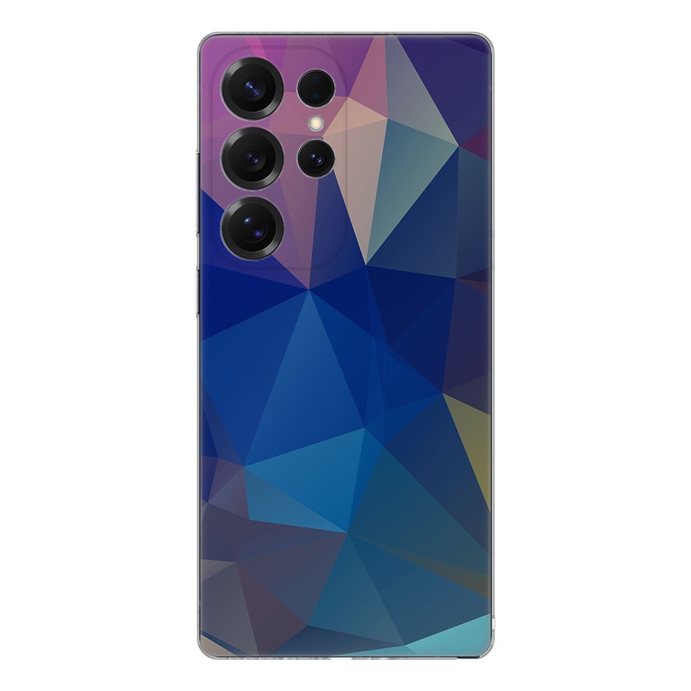 Samsung Galaxy S25 Ultra TPU Hoesje Polygon Dark achterkant