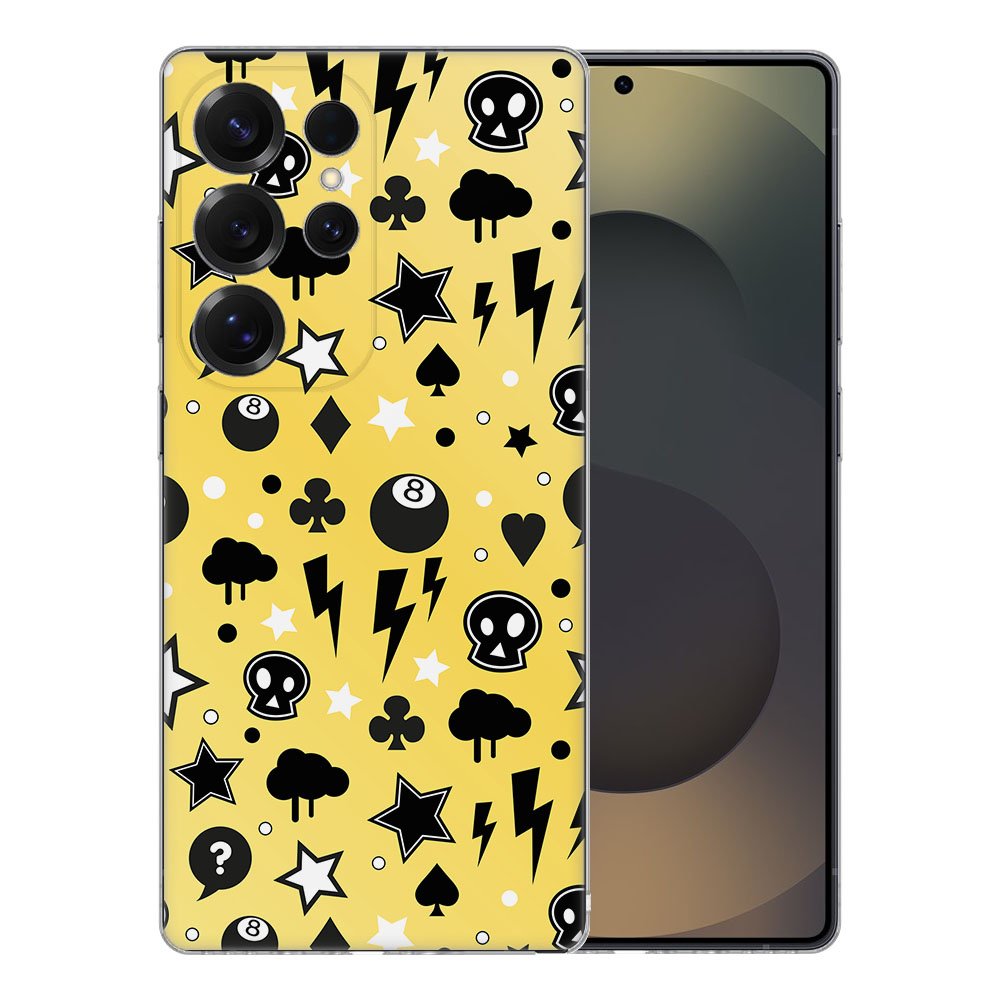 Samsung Galaxy S25 Ultra TPU Hoesje Punk Yellow achterkant