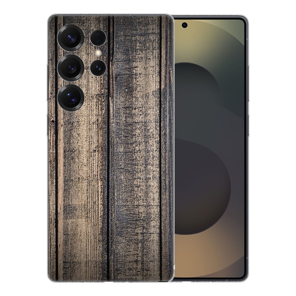 TPU Hoesje Samsung Galaxy S25 Ultra Steigerhout Backcover achterzijde