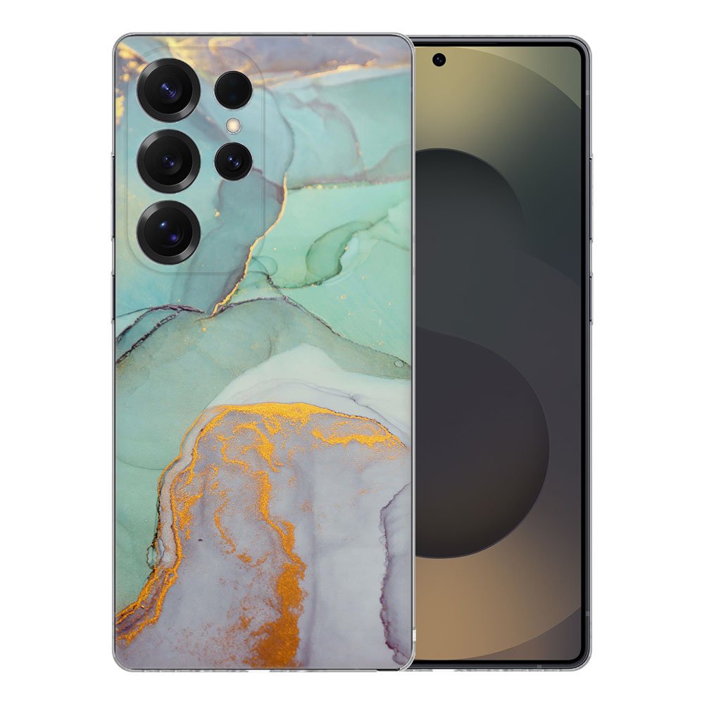 Samsung Galaxy S25 Ultra TPU Hoesje Watercolor Mix achterkant