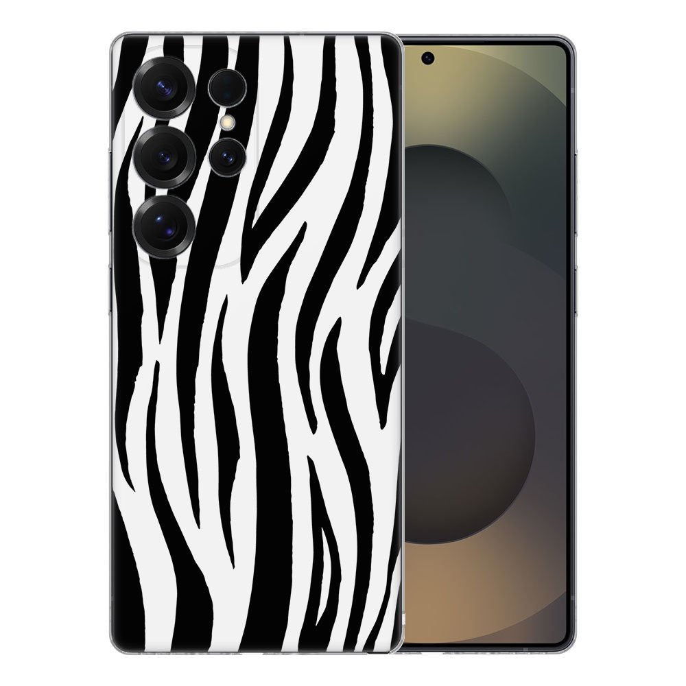 Samsung Galaxy S25 Ultra TPU Hoesje Zebra Backcover achterzijde