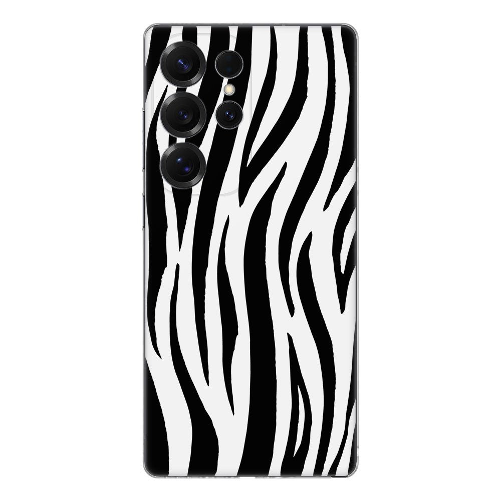 Samsung Galaxy S25 Ultra TPU Hoesje Zebra Backcover achterkant