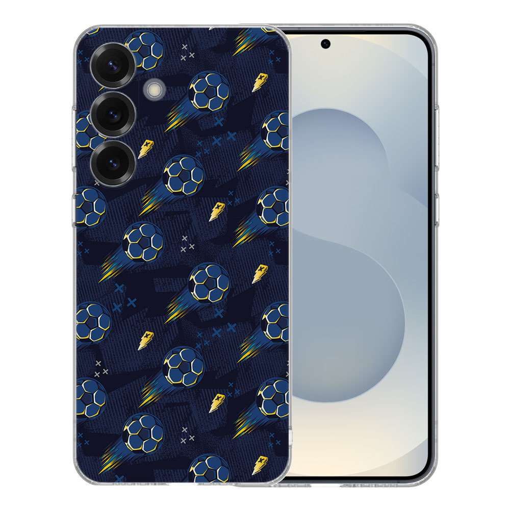 TPU Hoesje Samsung Galaxy S25 Voetbal Backcover voetbaldesign achteraanzicht