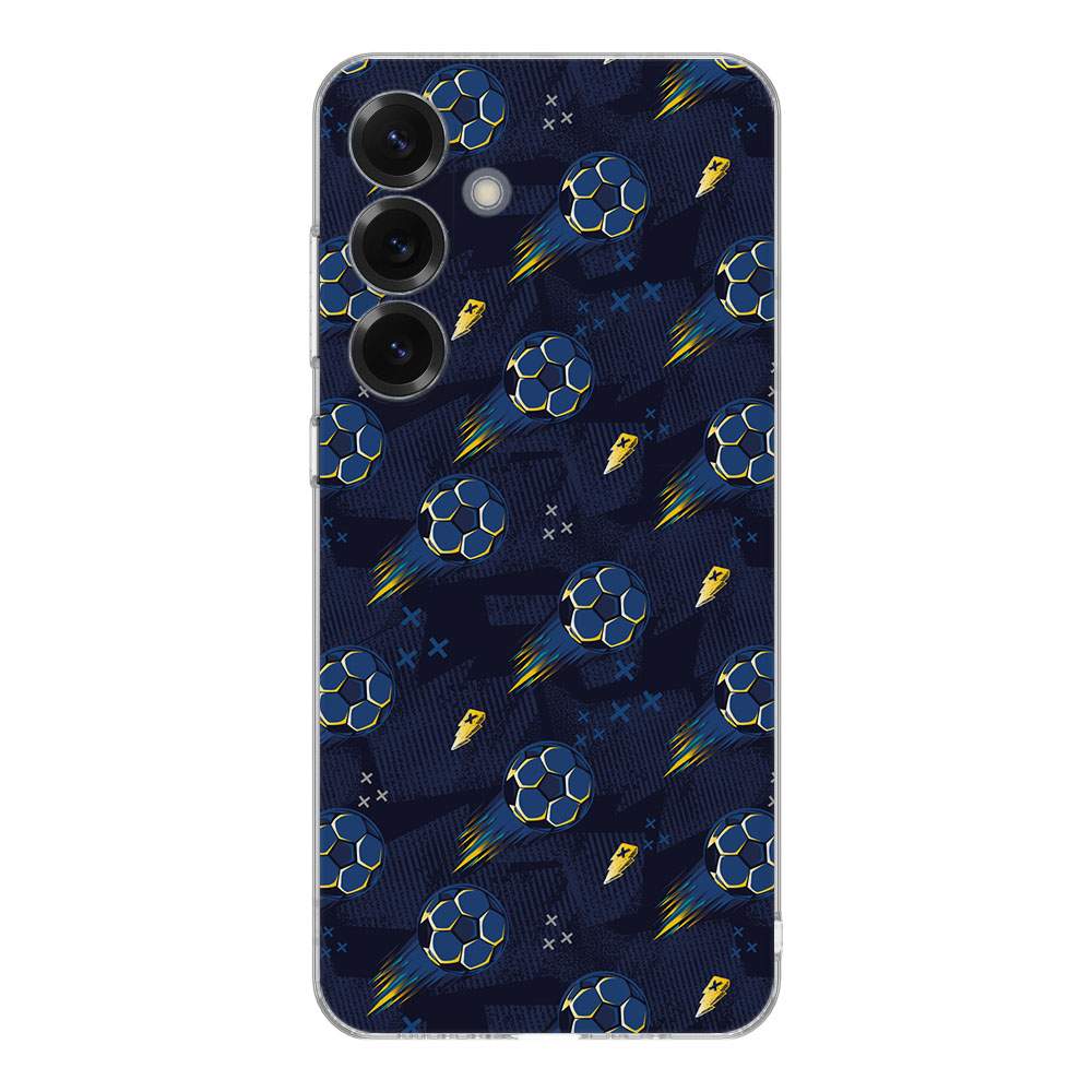 Samsung Galaxy S25 TPU Hoesje Voetbal Backcover achteraanzicht