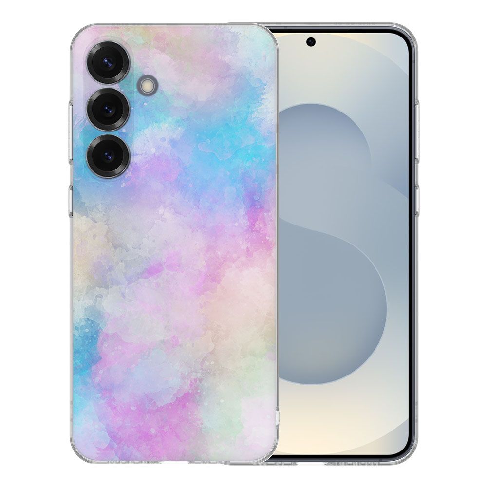 Samsung Galaxy S25 TPU Hoesje Watercolor Light achterkant
