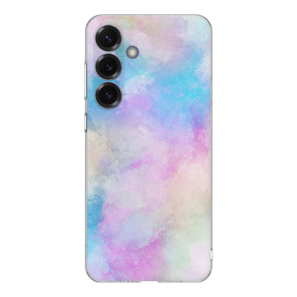 Samsung Galaxy S25 TPU Hoesje Watercolor Light achterkant