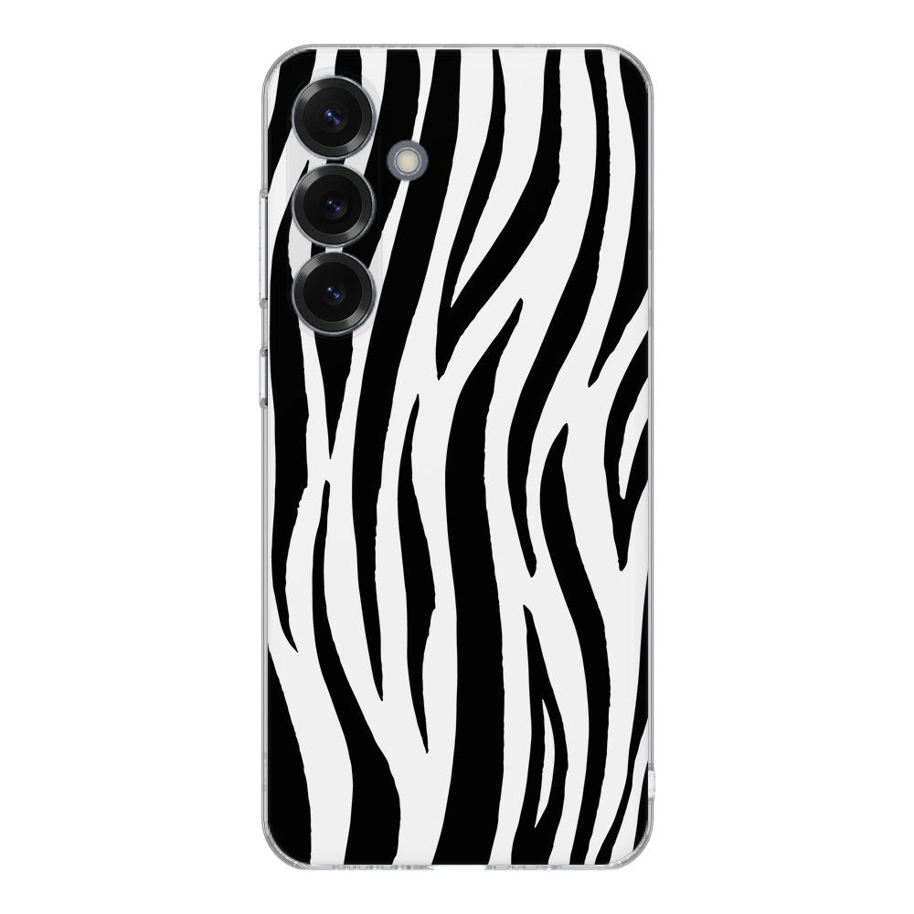 Samsung Galaxy S25 TPU Hoesje Zebra Backcover achterkant