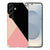 Samsung Galaxy S25 TPU Hoesje Zwart Roze Vormen Backcover achterkant