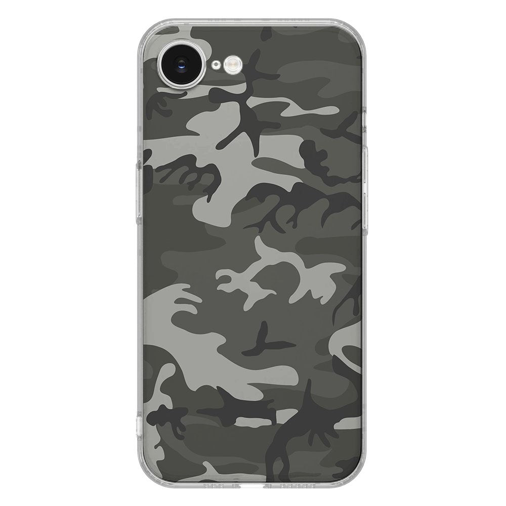 Apple iPhone 16e TPU Hoesje Army Light Backcover camouflage design achteraanzicht