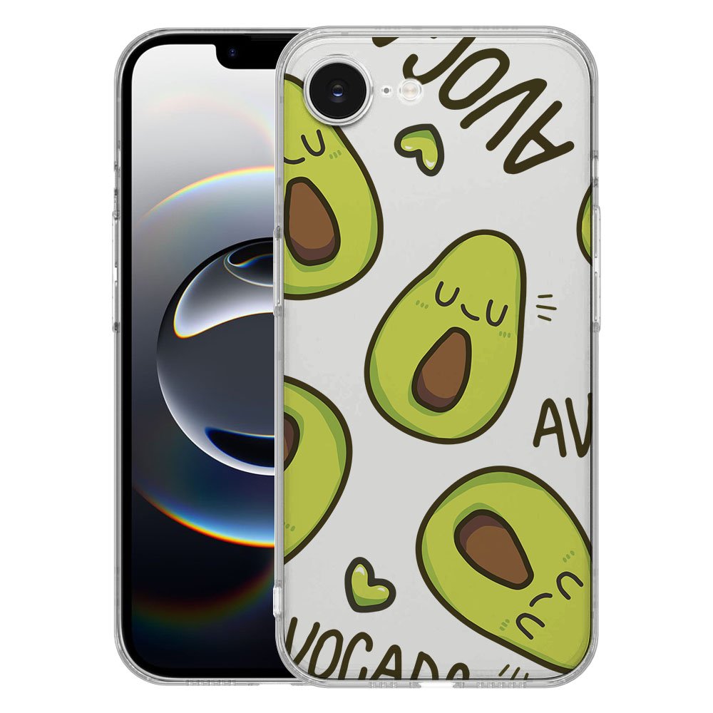 Apple iPhone 16e TPU Hoesje Avocado Singing voorkant