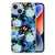 TPU Hoesje voor Apple iPhone 14 IJsvogel met bloemen en vlinders op een donkere achtergrond.