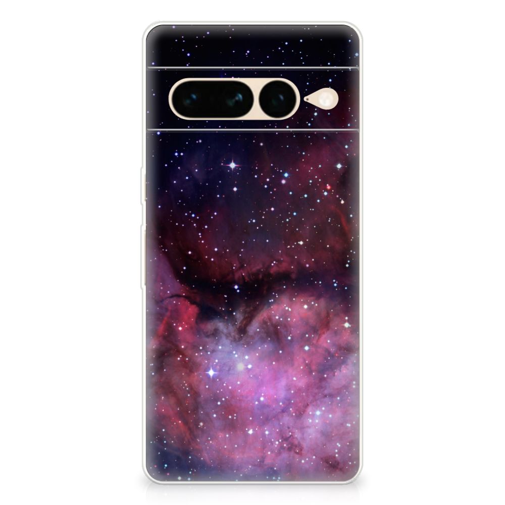 Google Pixel 7 Pro TPU Hoesje Galaxy heelal design achterkant
