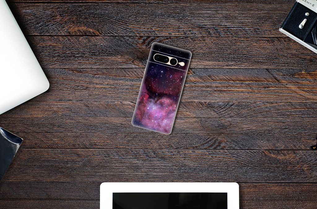 TPU Hoesje voor Google Pixel 7 Pro Galaxy galaxy ontwerp bovenaanzicht