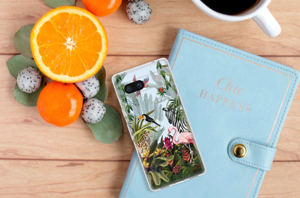 Google Pixel 7A TPU Hoesje voor Google Pixel 7A Jungle jungle design achterkant