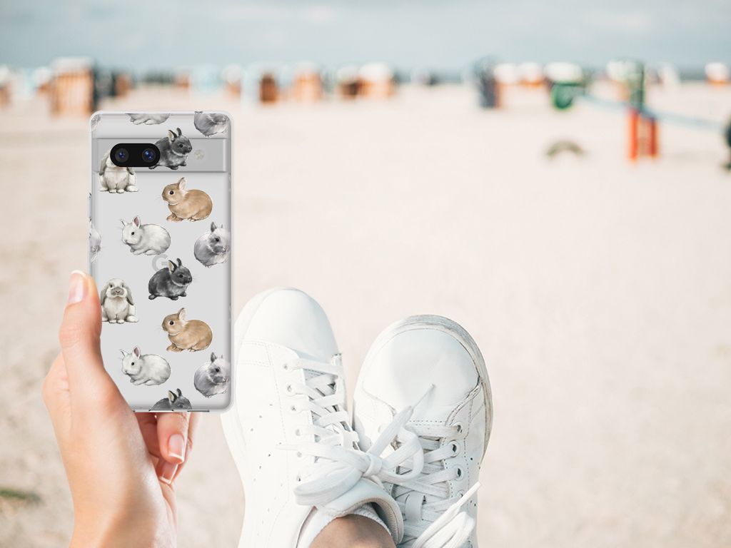 TPU Hoesje voor Google Pixel 7A Konijntjes B2C Telecom