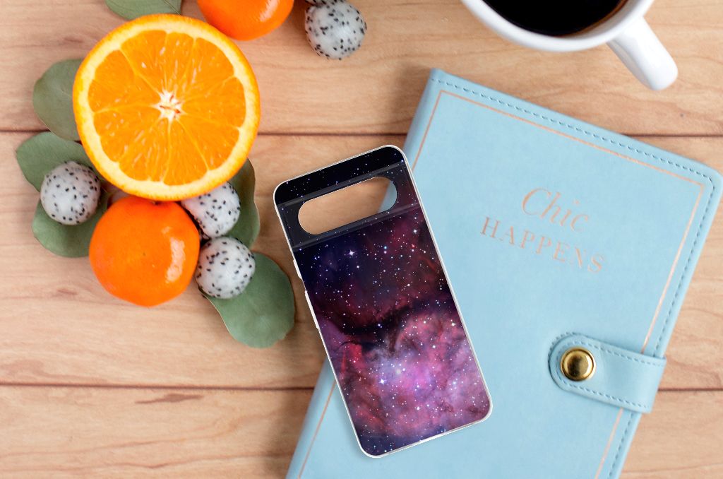 Google Pixel 8 Galaxy TPU Hoesje heelal design voorkant