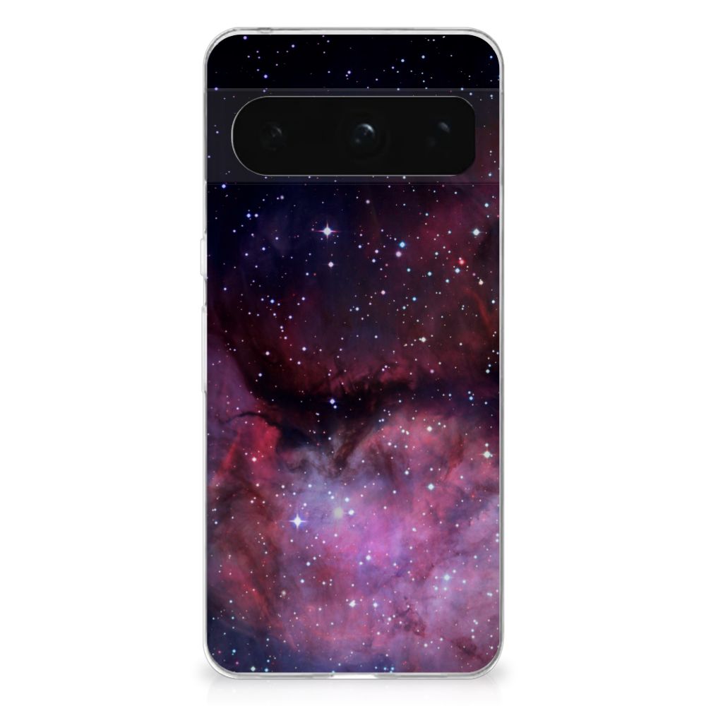 Google Pixel 8 Pro TPU Hoesje Galaxy heelal design achterkant