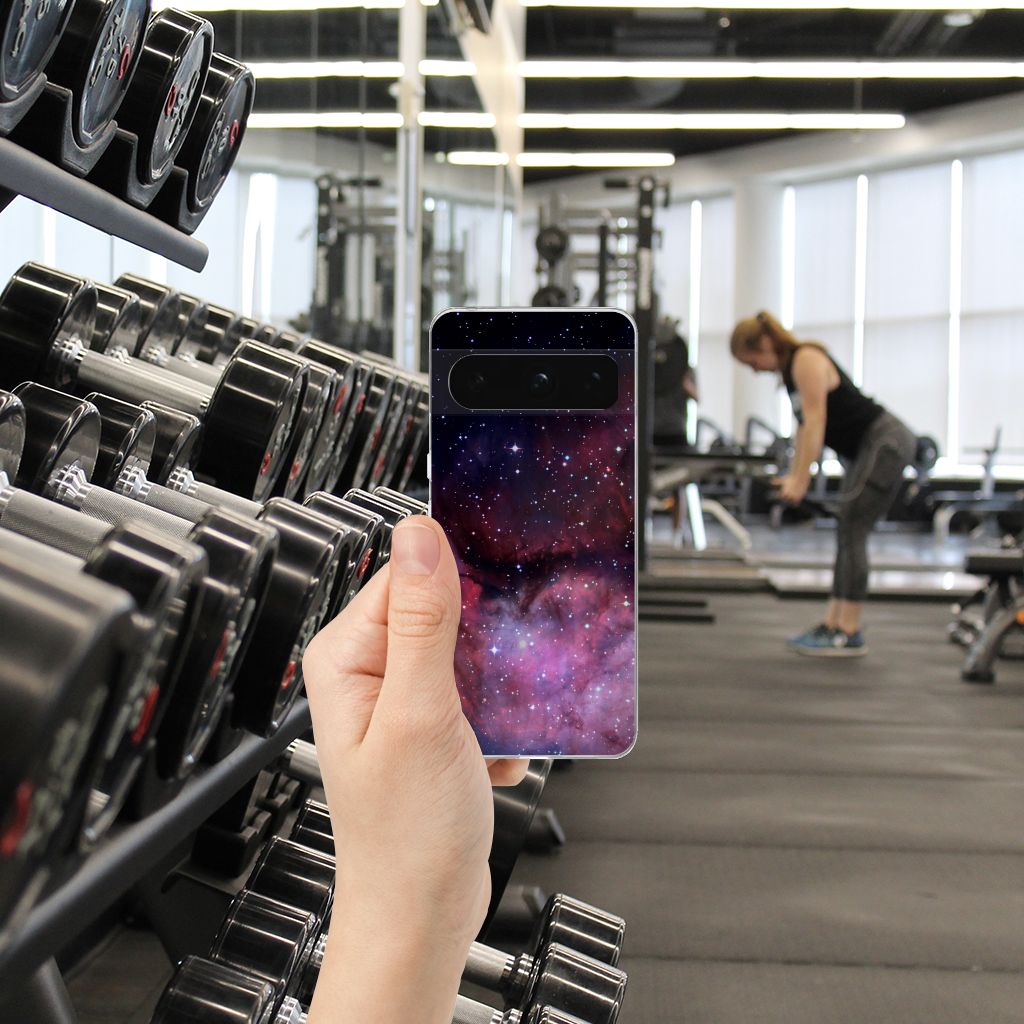 TPU Hoesje voor Google Pixel 8 Pro Galaxy heelal design achterkant