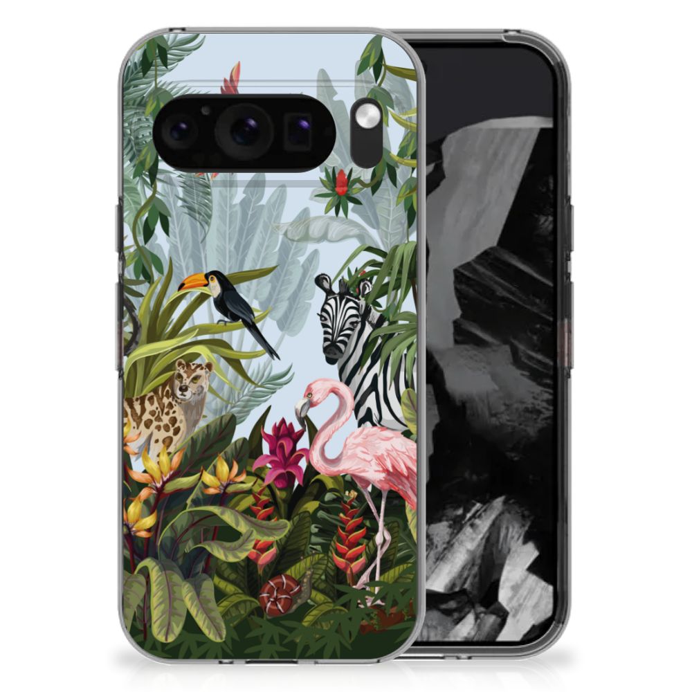 Google Pixel 9 Pro XL TPU Hoesje Jungle ontwerp voorkant