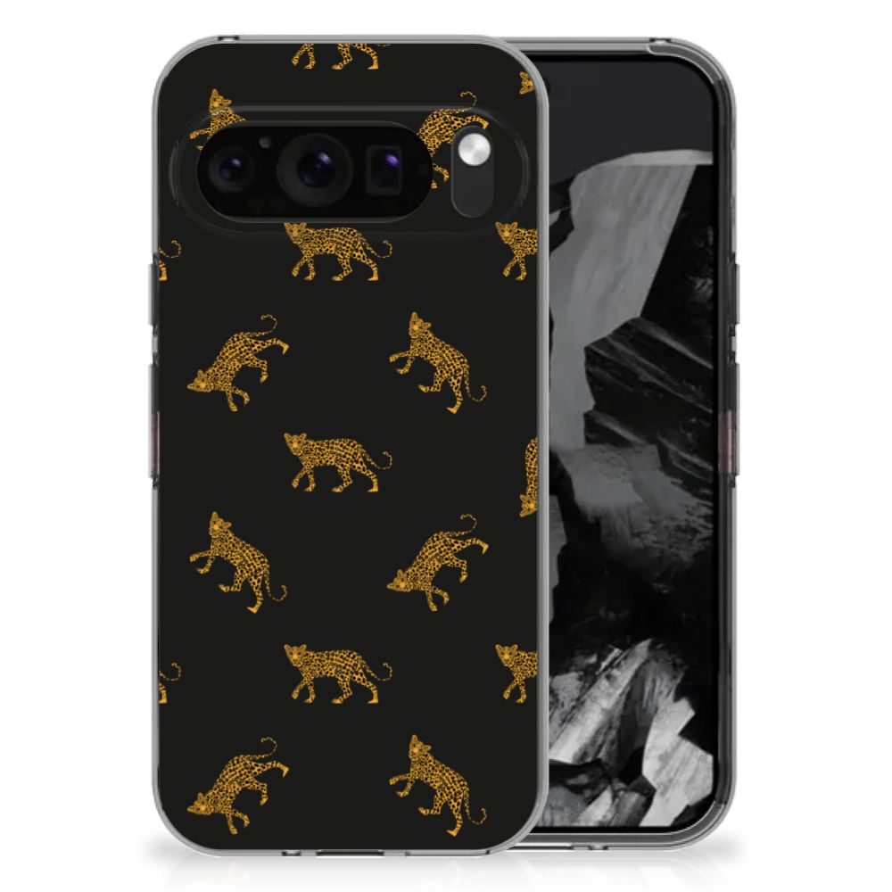 TPU Hoesje voor Google Pixel 9 Pro XL Leopards leopardenprint design achteraanzicht