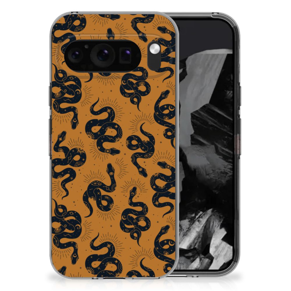 Google Pixel 9 Pro XL TPU Hoesje Snakes achteraanzicht