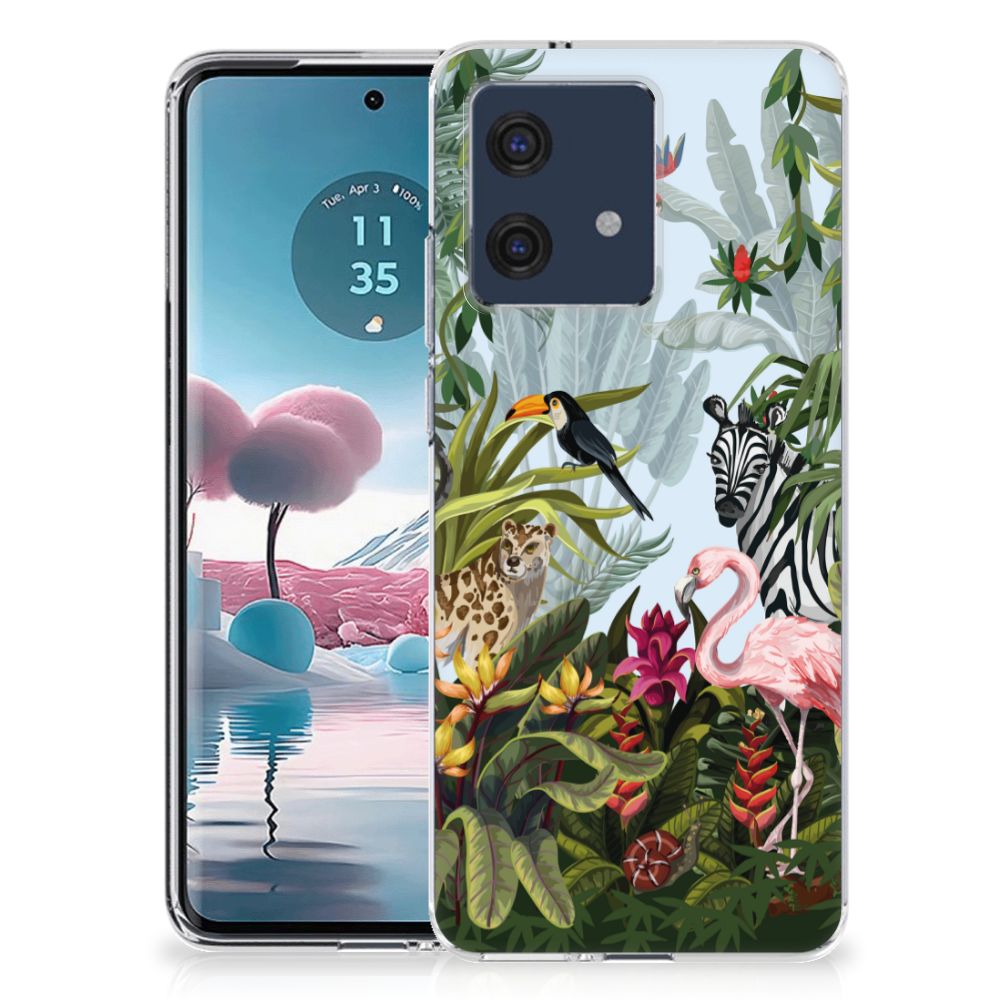 TPU Hoesje voor Motorola Edge 40 Neo Jungle met jungle dieren, perfect cadeau voor gebruiksgemak en uitstraling.