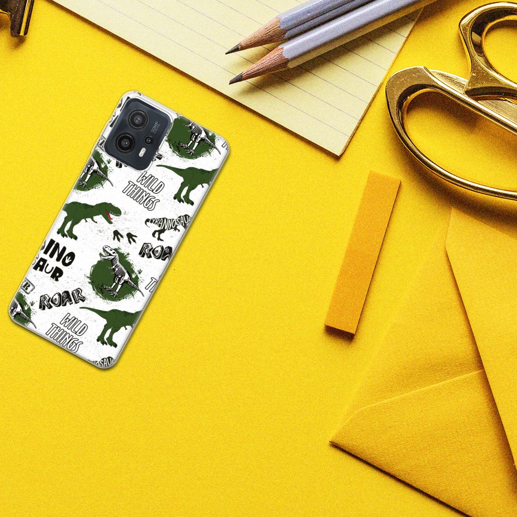 Motorola Moto G23 TPU Hoesje Dinosaurus ontwerp voorkant