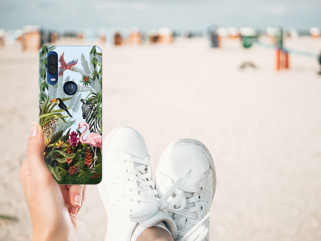 TPU Hoesje voor Motorola One Vision Jungle