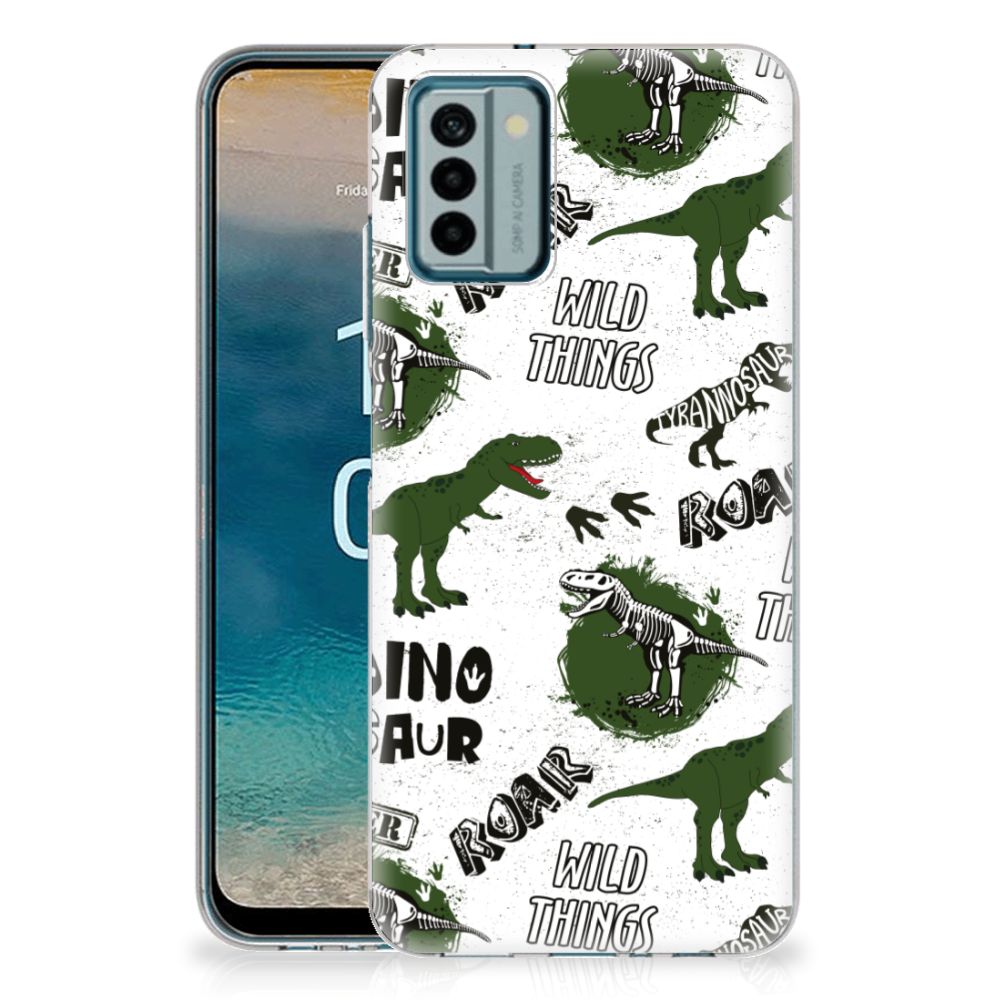TPU Hoesje voor Nokia G22 Dinosaurus met dino design en levendige kleuren, biedt bescherming en stijl.
