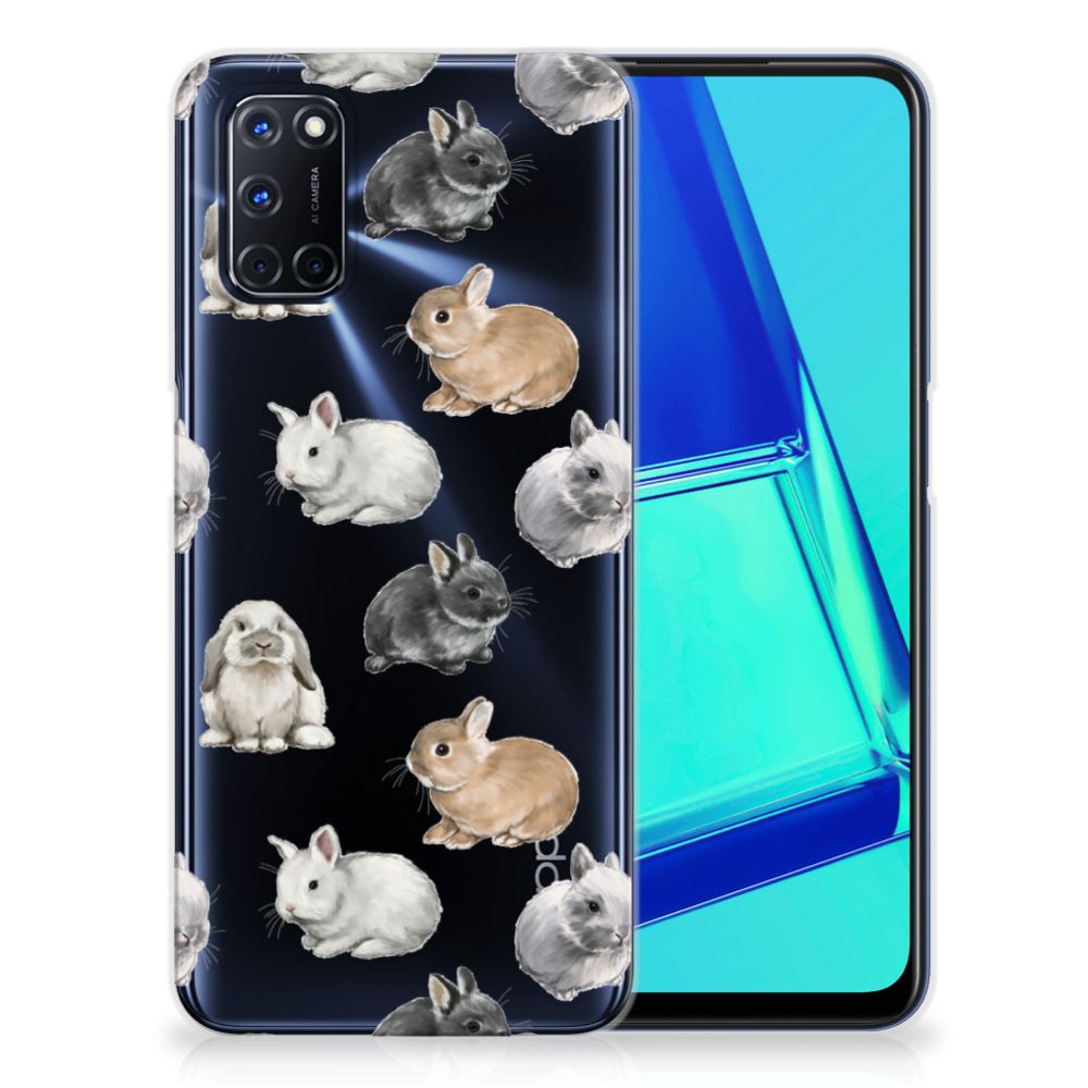 TPU Hoesje voor OPPO A52 | A72 Konijntjes konijnen design achterkant