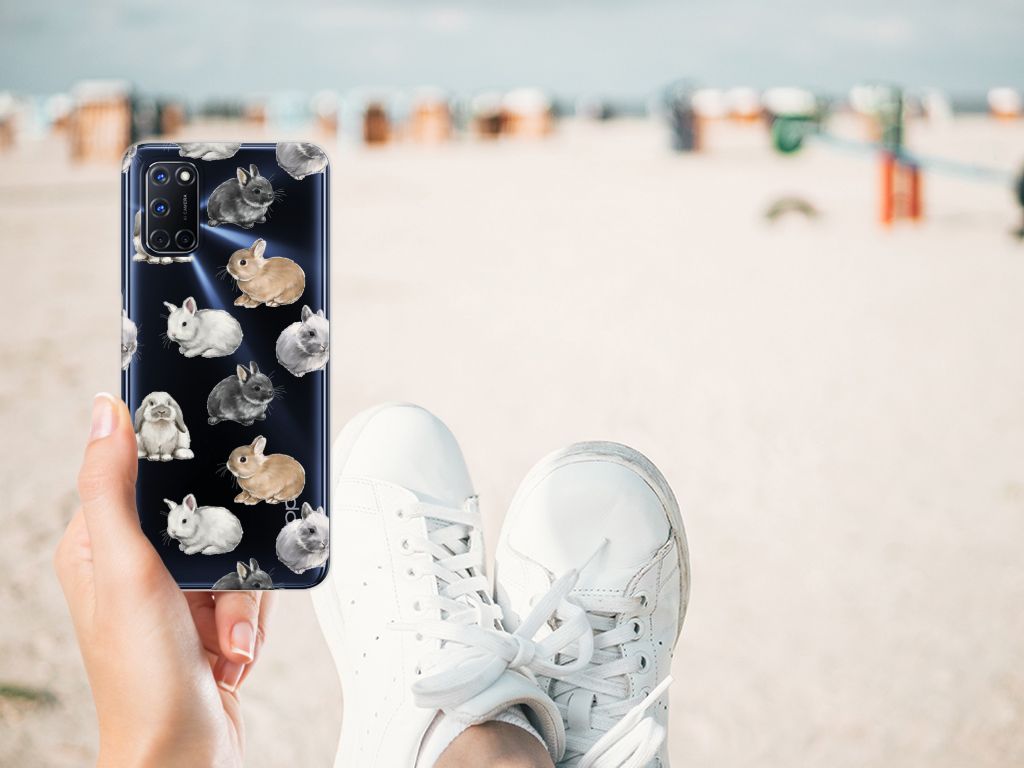TPU Hoesje voor OPPO A52 | A72 Konijntjes design voorkant