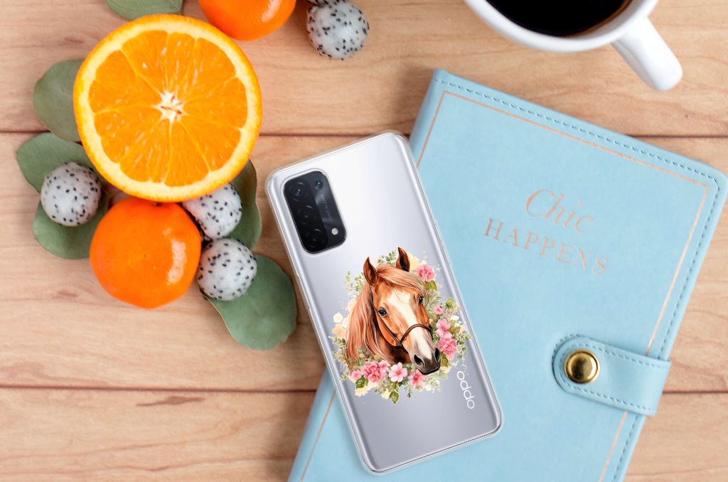 TPU Hoesje voor OPPO A93 5G Paard design paard aanzicht