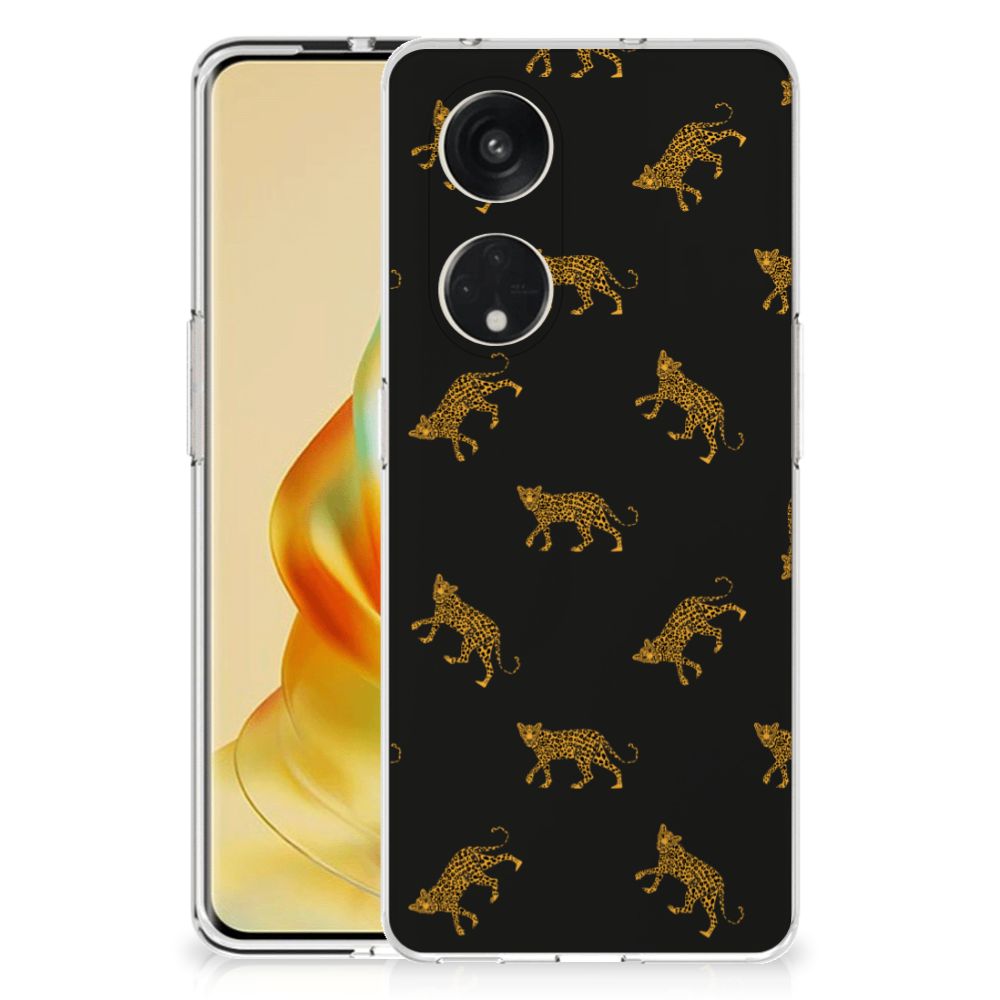 TPU Hoesje voor OPPO Reno8 T 5G Leopards luipaardenprint achterkant