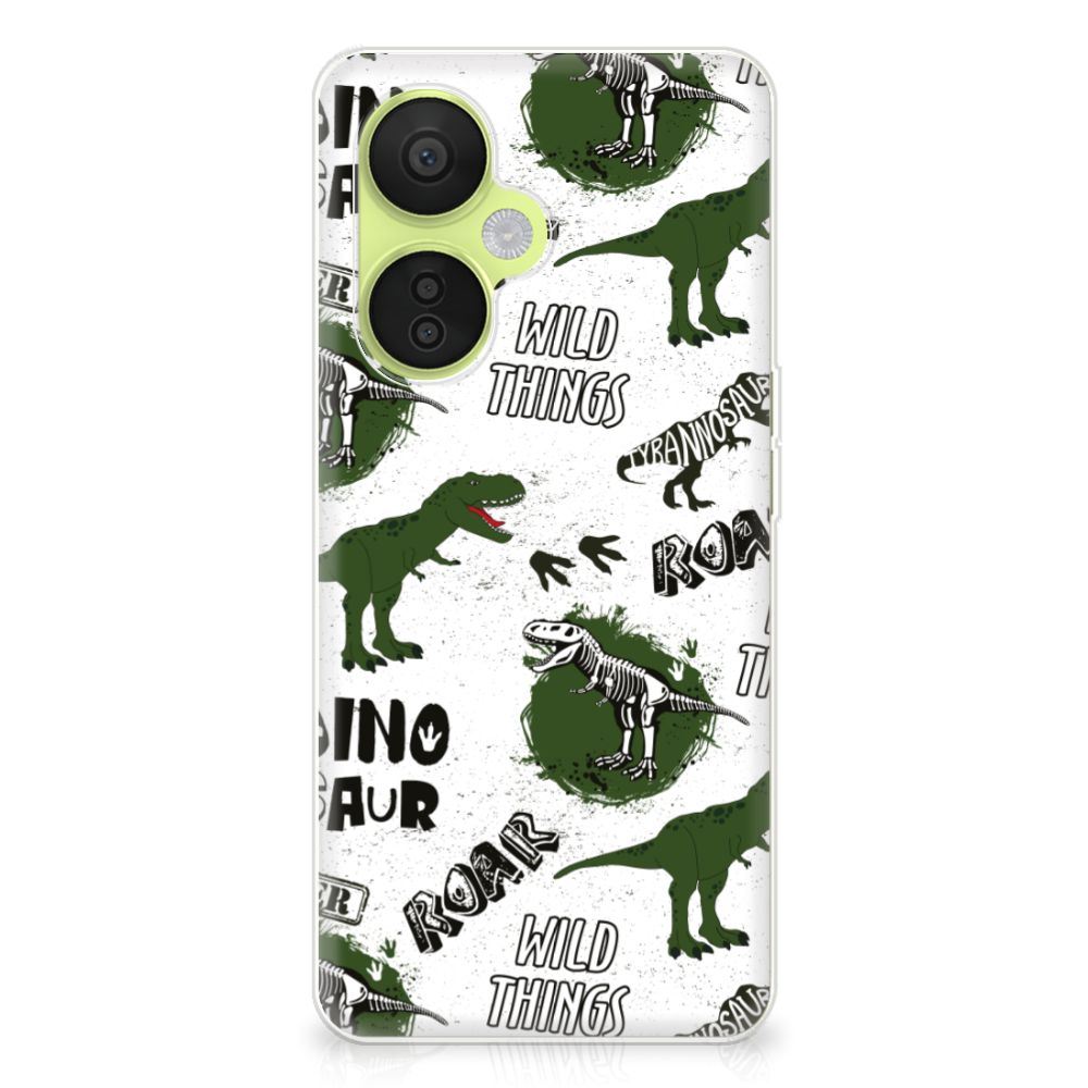 OnePlus Nord CE 3 Lite TPU Hoesje Dinosaurus design achterkant
