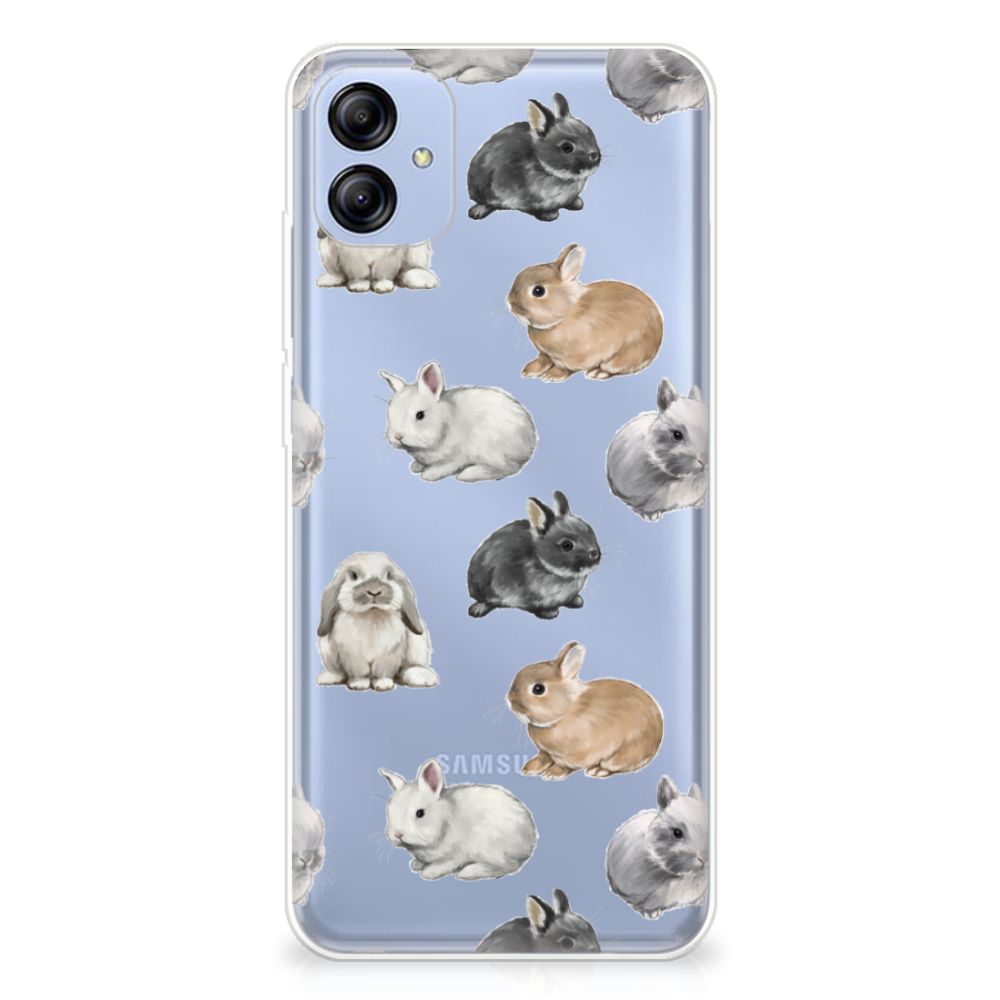 Samsung Galaxy A04e TPU Hoesje Konijntjes design voorkant