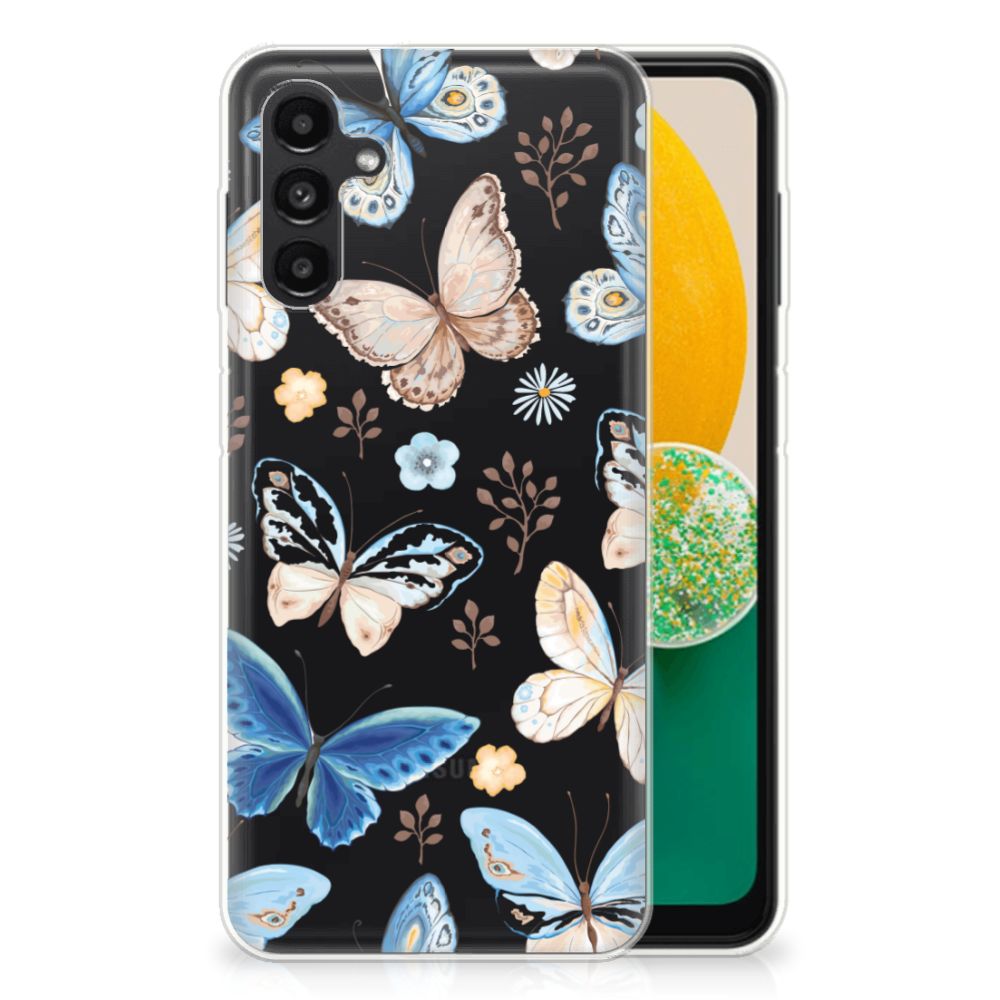 Samsung Galaxy A13 TPU Hoesje Vlinder design achteraanzicht