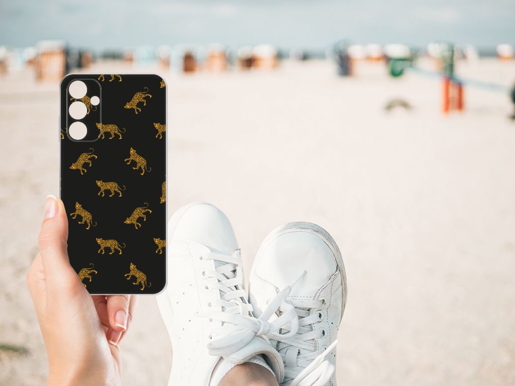 Samsung Galaxy A15 TPU Hoesje Leopards aanzicht