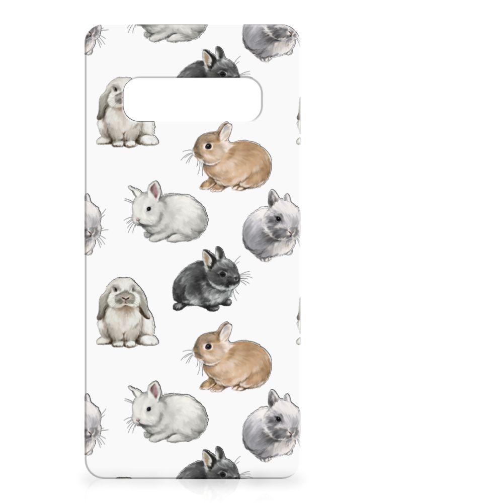 Samsung Galaxy S10 Plus TPU Hoesje Konijntjes design voorkant