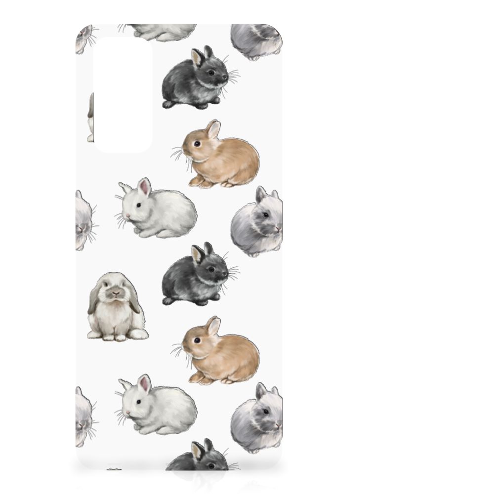 Samsung Galaxy S20 FE TPU Hoesje Konijntjes voorkant