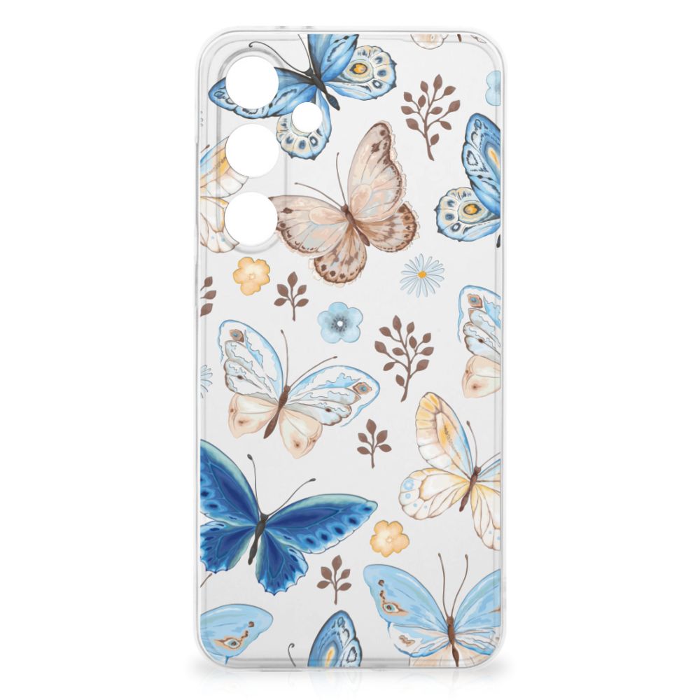 Samsung Galaxy S24 FE TPU Hoesje Vlinder achterzijde design